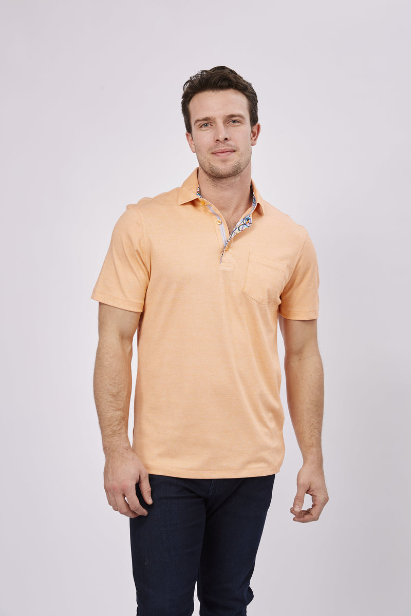 SS23 MC Melon Orange Knit Polo
