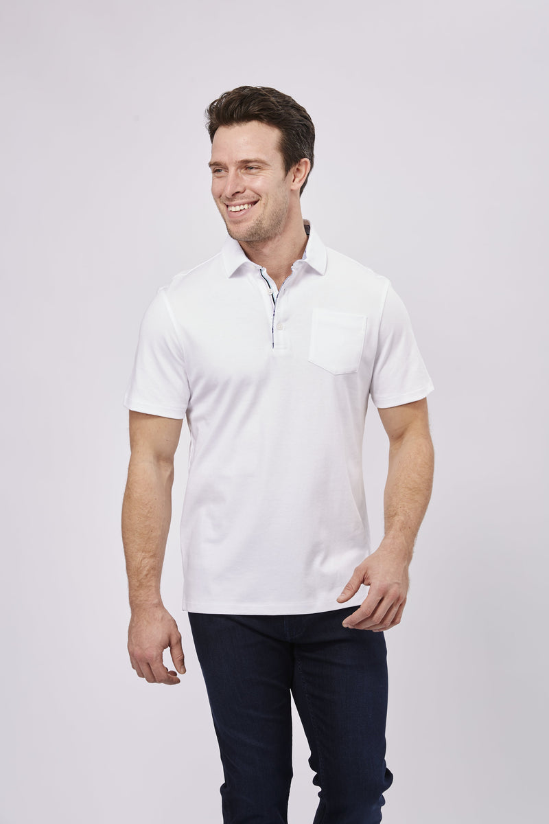 SS23 MC White Knit Polo