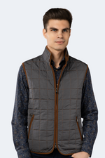FW23 Stone Quilted Zip Up Vest