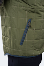 FW23 Green Quilted Zip Up Vest