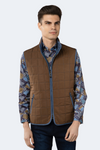 FW23 Brown Quilted Zip Up Vest