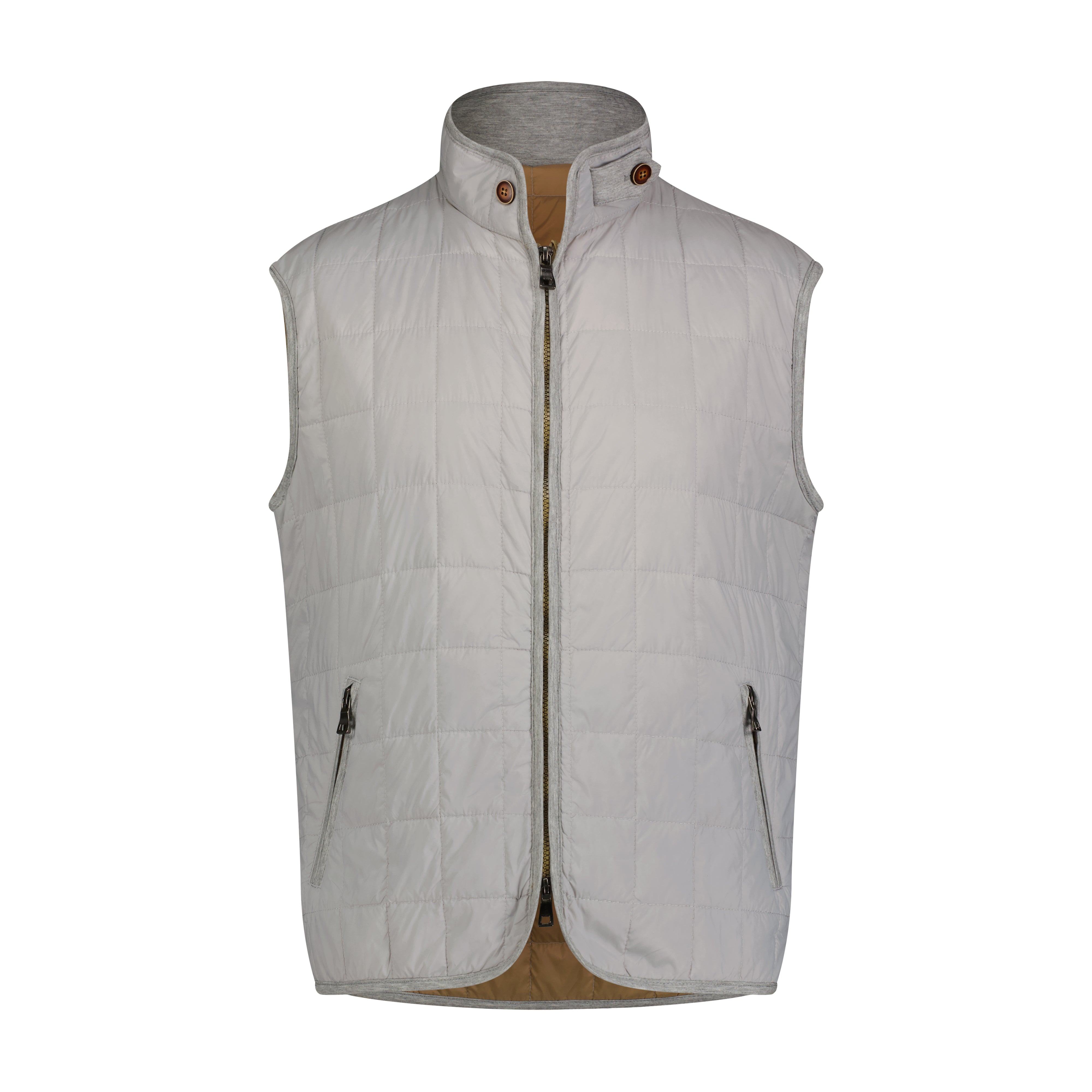 Lite Grey Lightweight Quilted Vest
