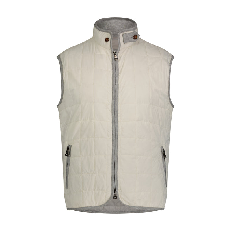 Cream Lightweight Quilted Vest