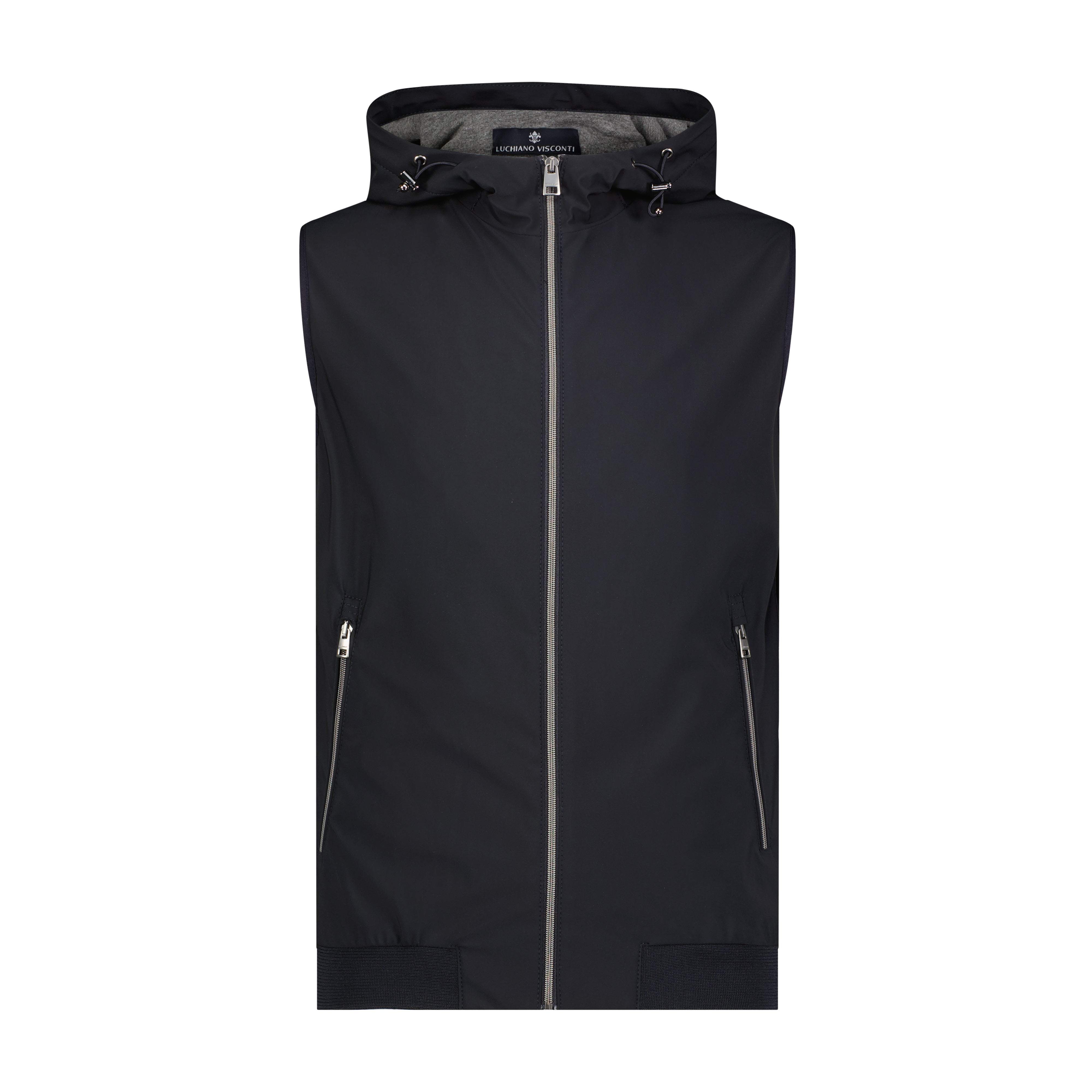 Navy Performance Vest with Hood