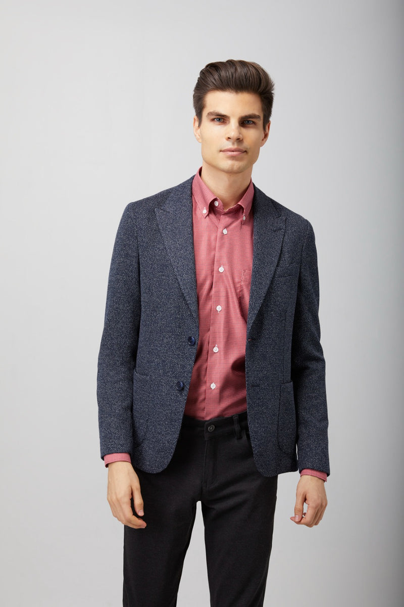 Navy with White Speckles Sportcoat