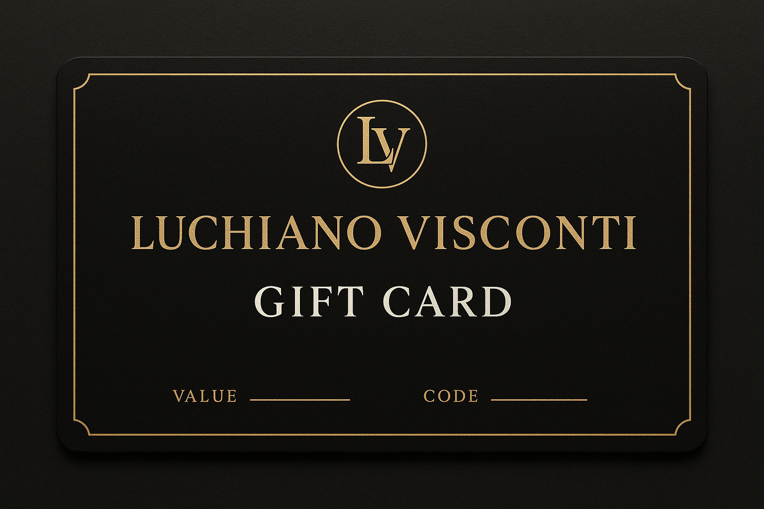 Luchiano Visconti Gift Card in landscape