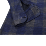 Max Colton Grey Navy Plaid Long Sleeve Shirt (Big & Tall)
