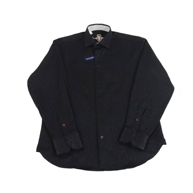 SS23 Black Paisley Jacquard Shirt