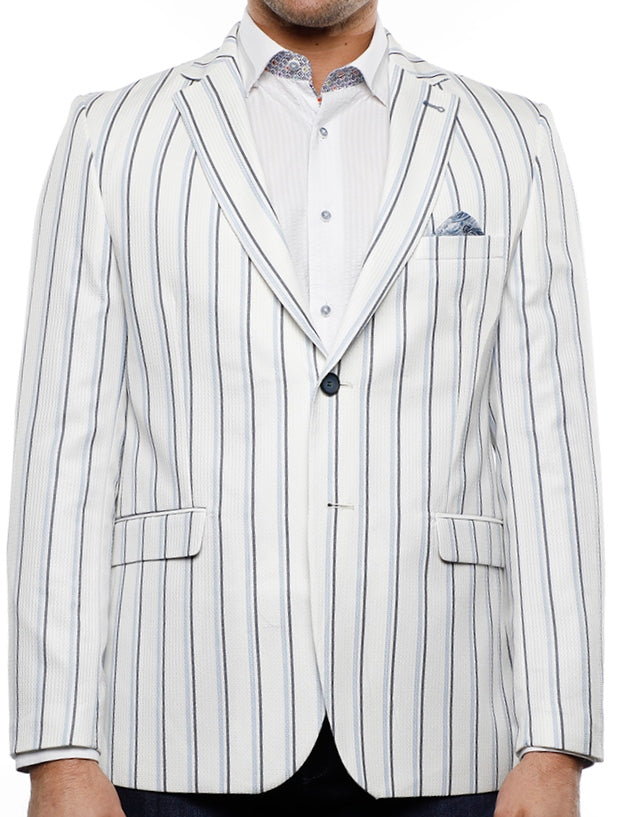 White and Blue Sport Coat