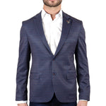 Navy Sport Coat with Orange Diamonds