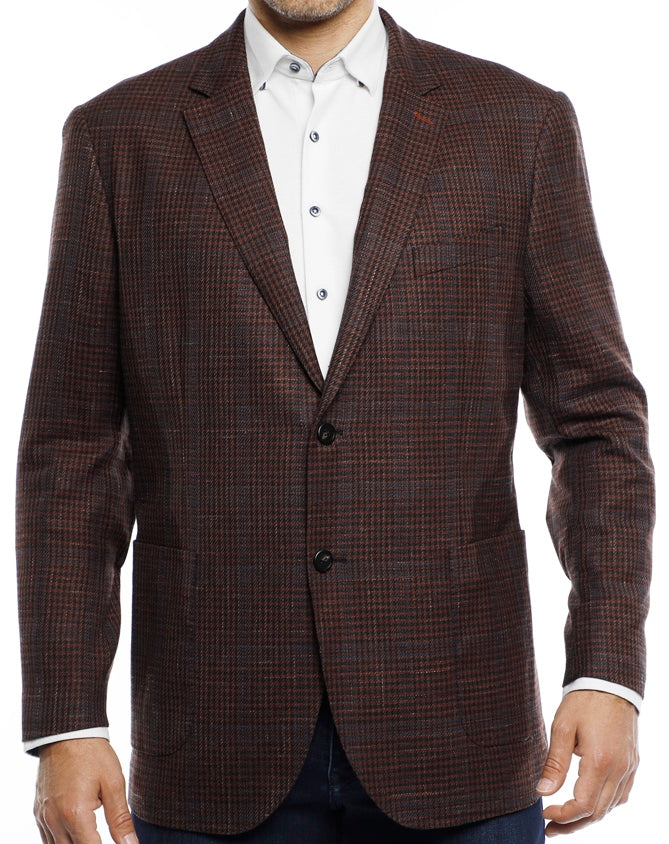 Rust with Black Sport Coat