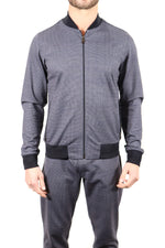 Charcoal with Navy Jogger Top