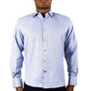 Light Blue with Red & Navy Dotted Check