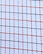 Light Blue with Red & Navy Dotted Check