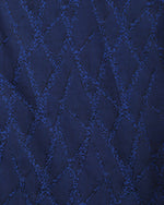 Blue and Black Stitched Criss-Crosses