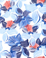 Blue, Navy and Orange Lily Flowers