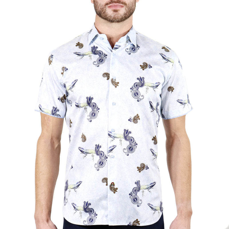 Light Blue with Iguanas