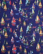 Navy with Multicolor Sailboats