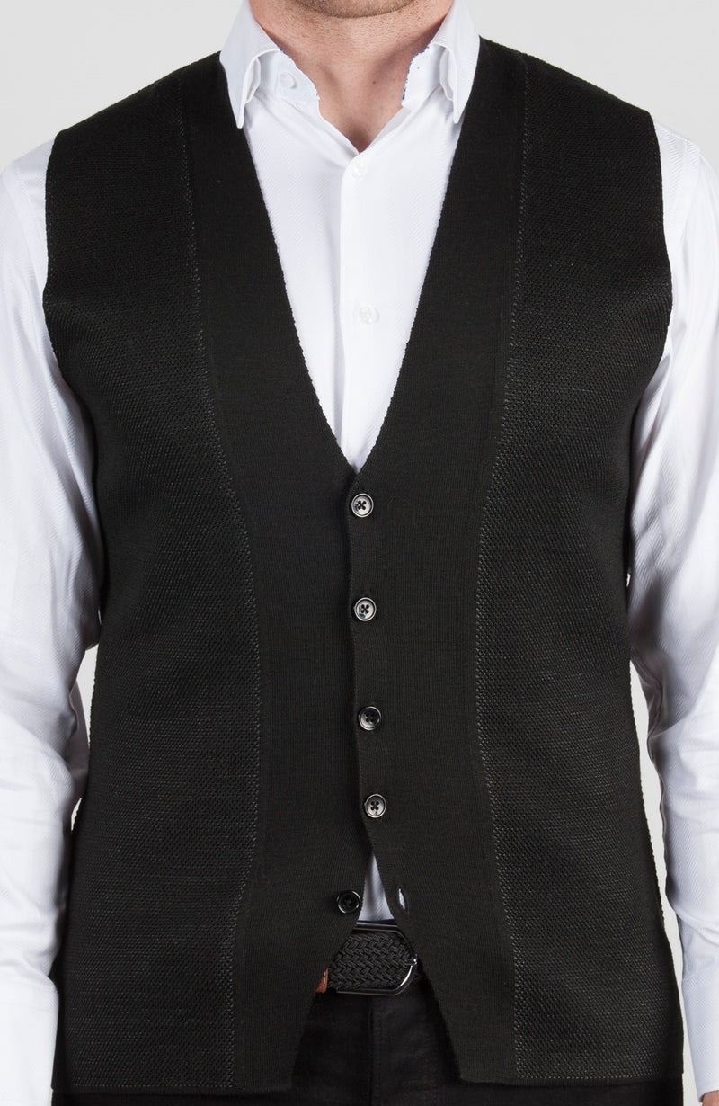 Black & Grey Sweater Vest
