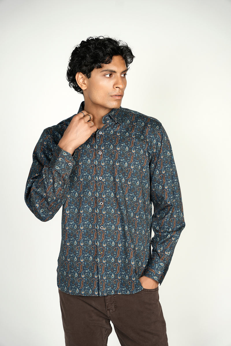 Teal with Paisley Pattern Signature Collection