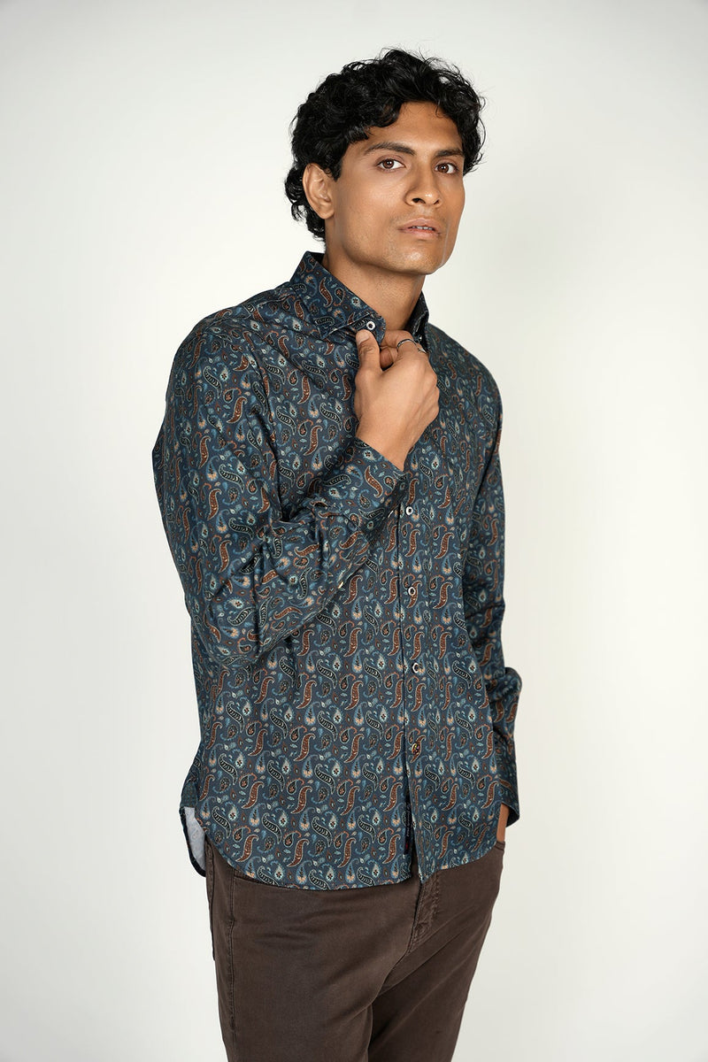 FW22 Teal with Paisley Pattern Signature Collection (Big & Tall)