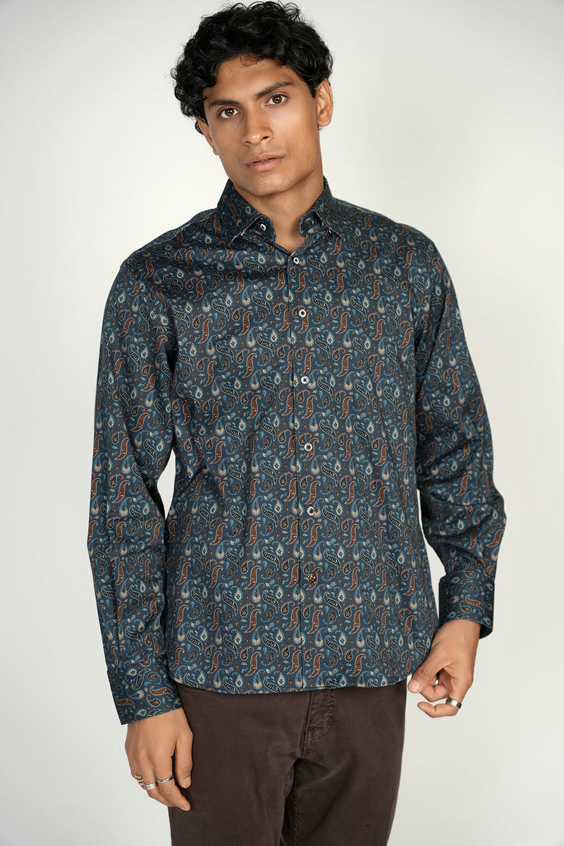 FW22 Teal with Paisley Pattern Signature Collection (Big & Tall)