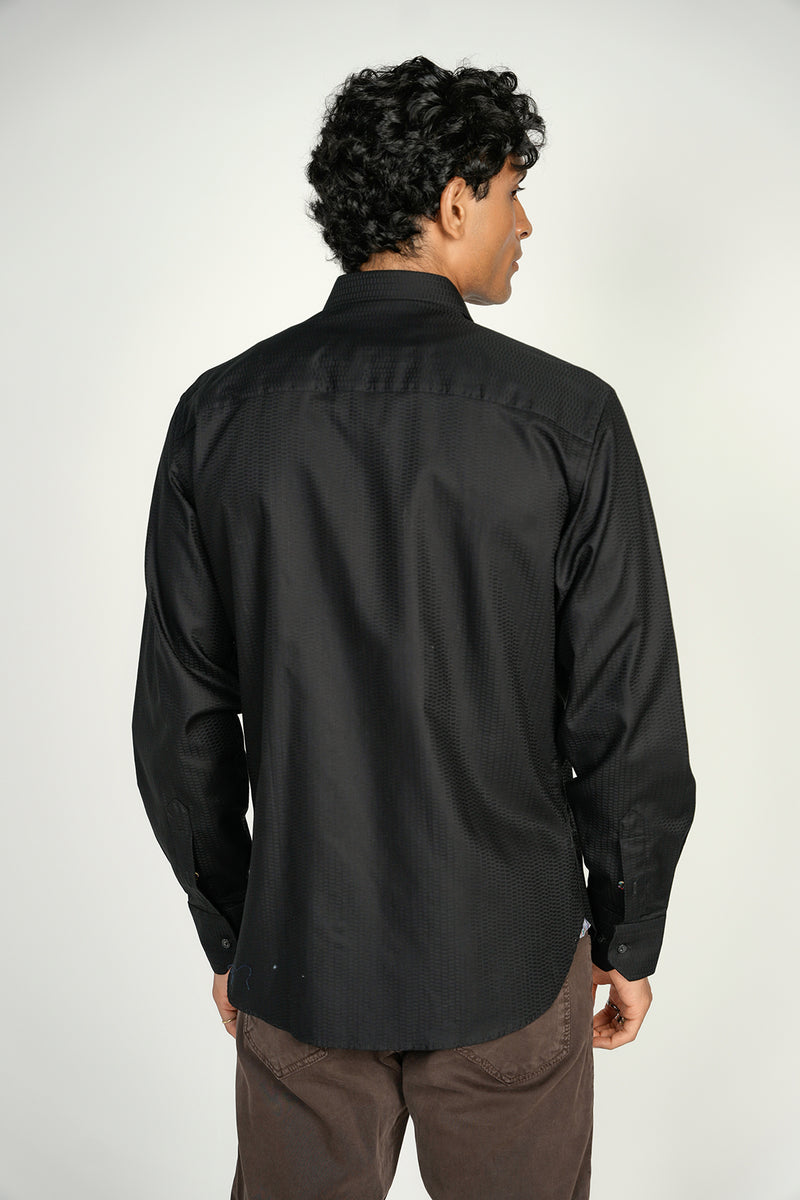 Black Jacquard Shirt Signature Collection