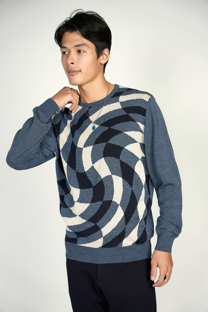 FW22 Melange Indigo Crewneck