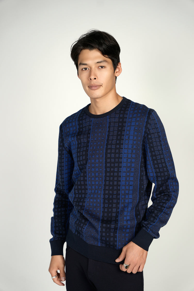 FW22 Navy Box Crewneck