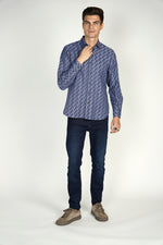 FW22 Navy Puzzle Piece Shirt Signature Collection