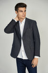 Navy Striped Knit Sport Coat