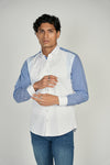 FW22 LEO Two-Tone King Cotton Shirt