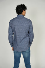 FW22 LEO Blue-Grey King Cotton Shirt