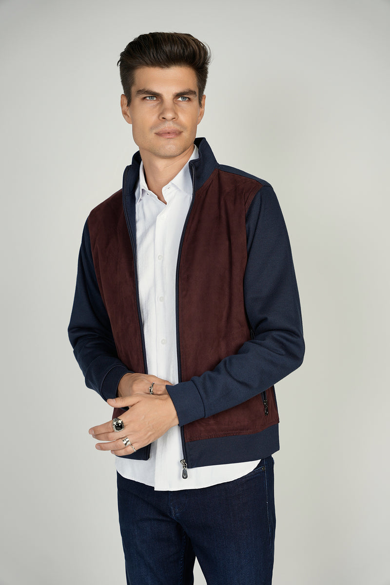 FW22 Navy Suede Jacket