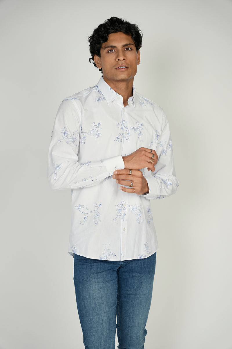 FW22 LEO Floral King Cotton Shirt
