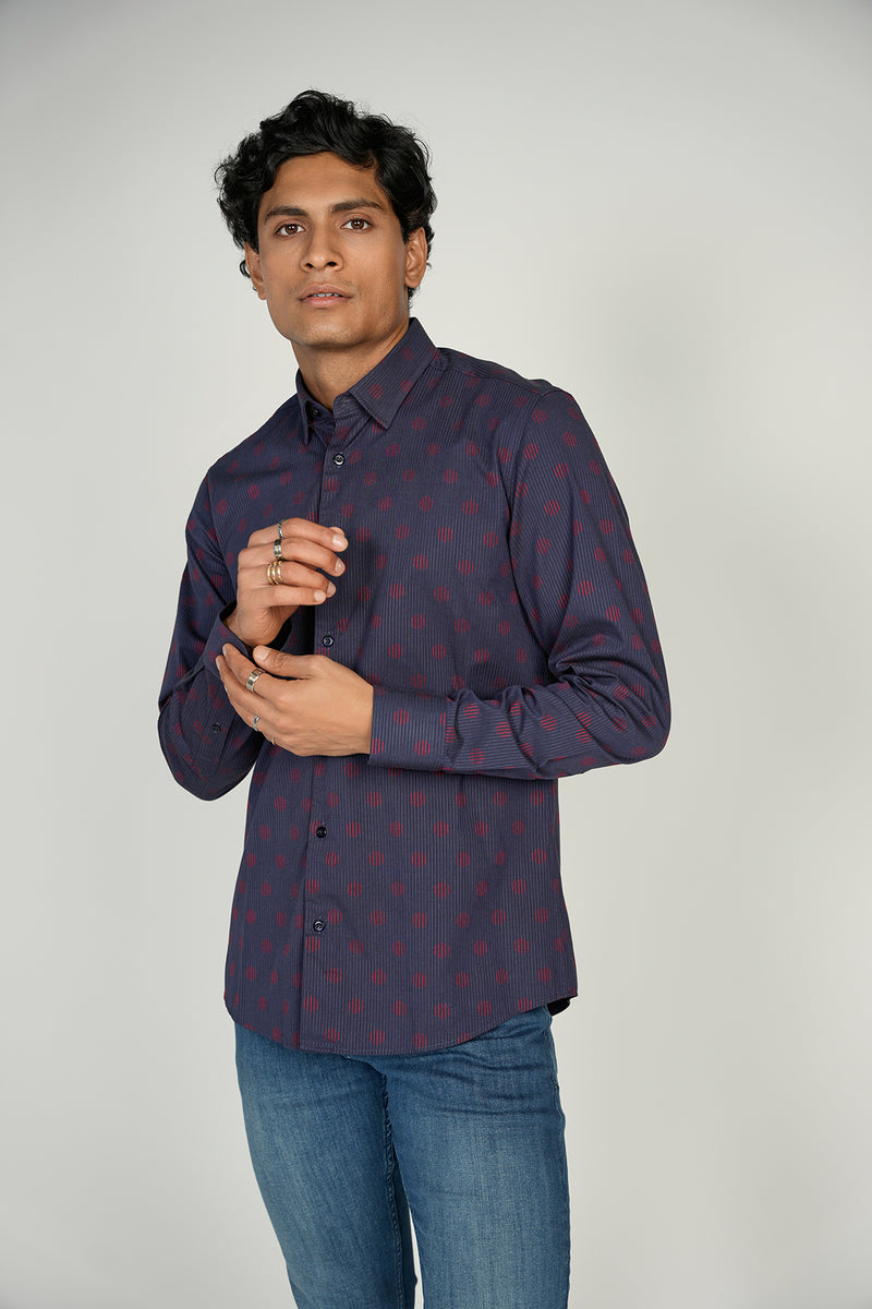 FW22 LEO Textured King Cotton Shirt