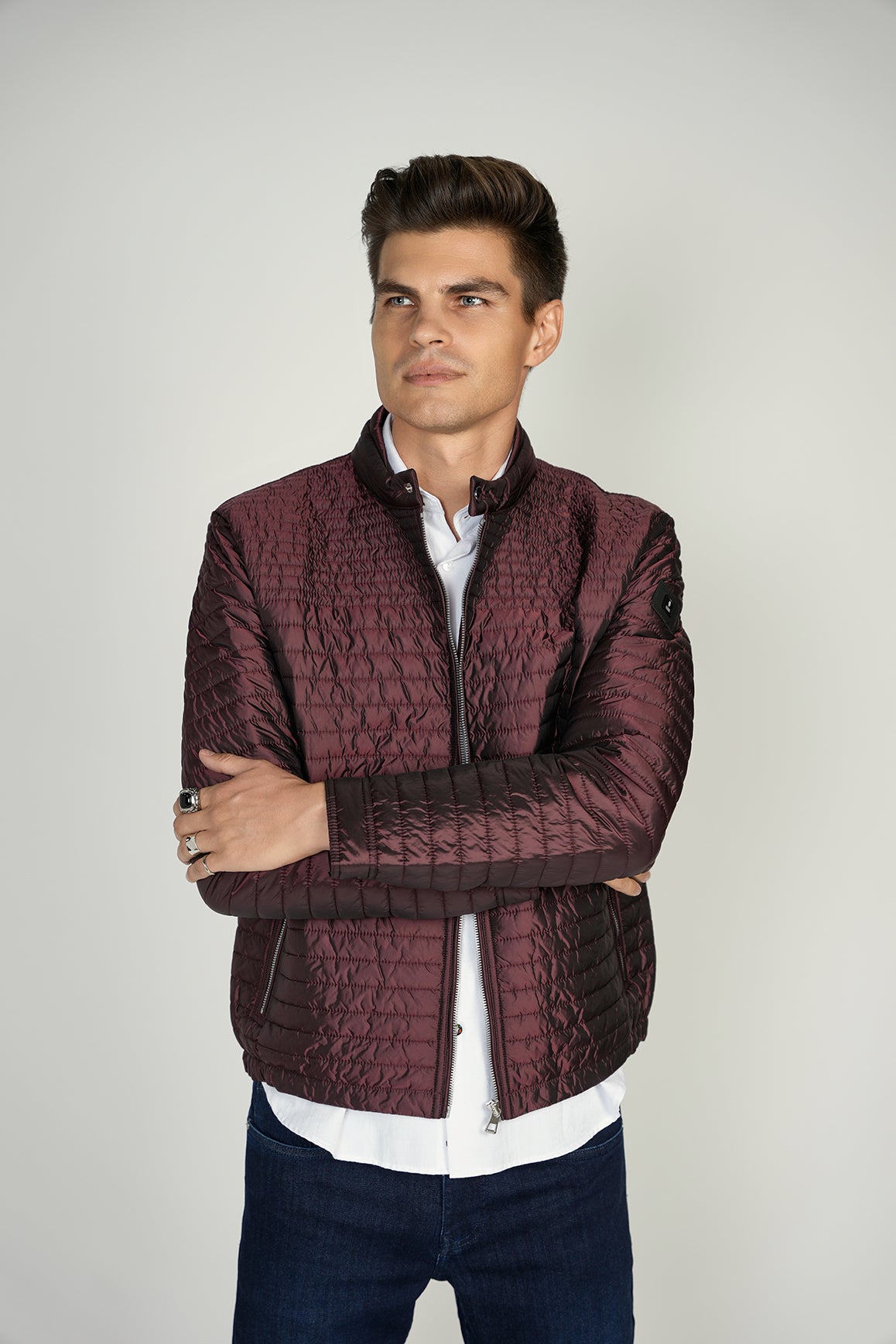 Burgundy Moto Jacket