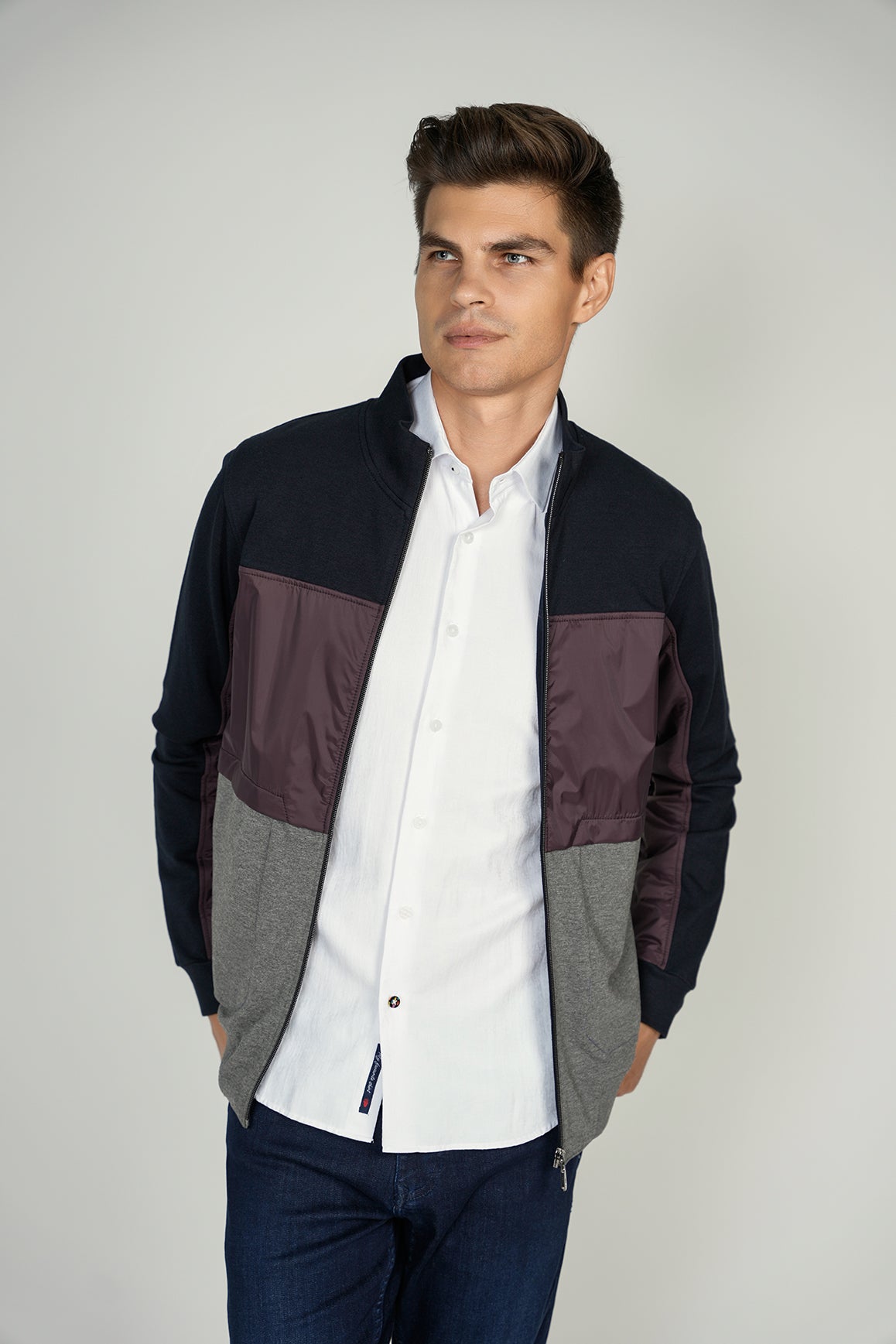 Multicolor Full Zip Jacket