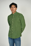 LEO Green Corduroy King Cotton Shirt