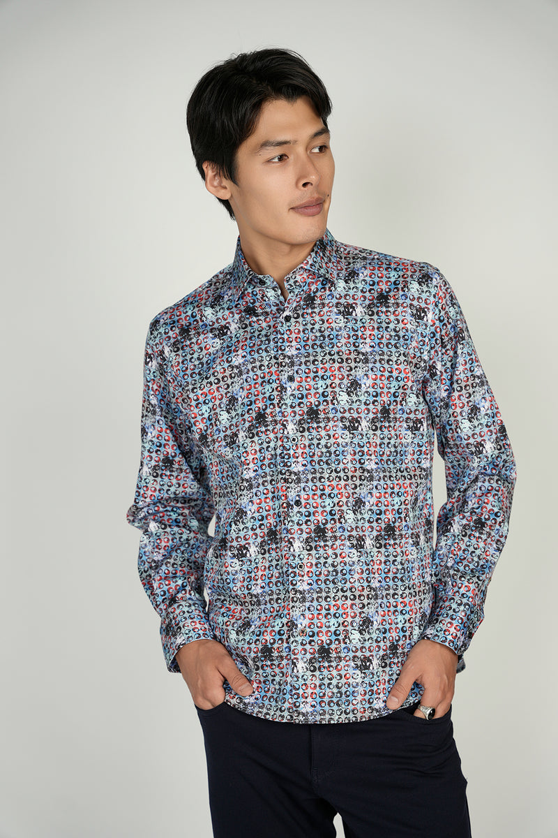 FW22 Teal and Blue Circular Shapes Signature Collection (Big & Tall)