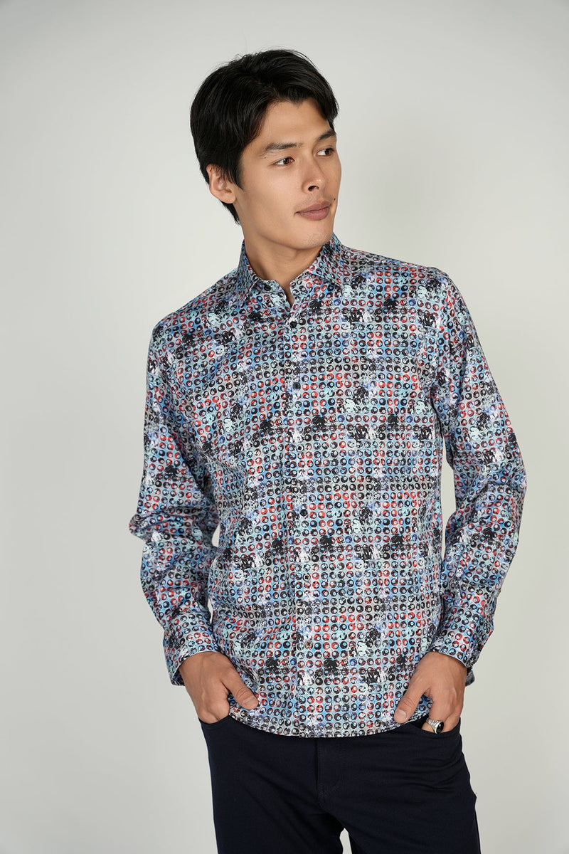 FW22 Teal and Blue Circular Shapes Signature Collection