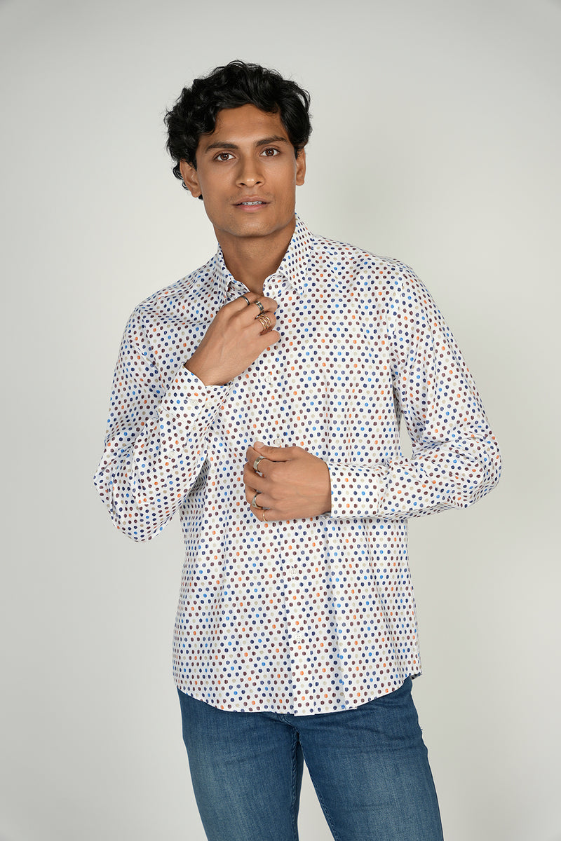 FW22 LEO Polka Dot King Cotton Shirt