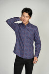 LEO Square Pattern King Cotton Shirt