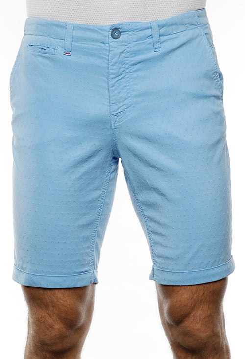 Luchiano Visconti SS23 Steel Blue Tencel Shorts