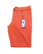 Red Orange Mid Rise Shorts