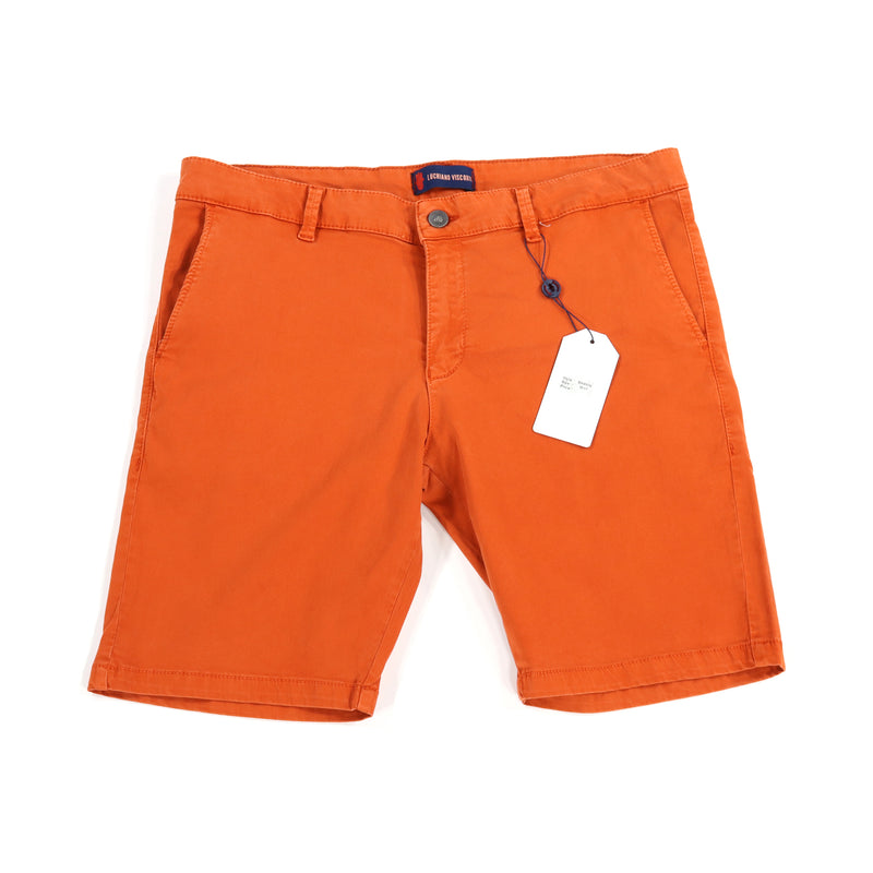 Orange Tencel Shorts