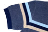 Navy, Beige & Blue Short Sleeve Crewneck