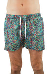 Turquoise with Multicolor Paisley