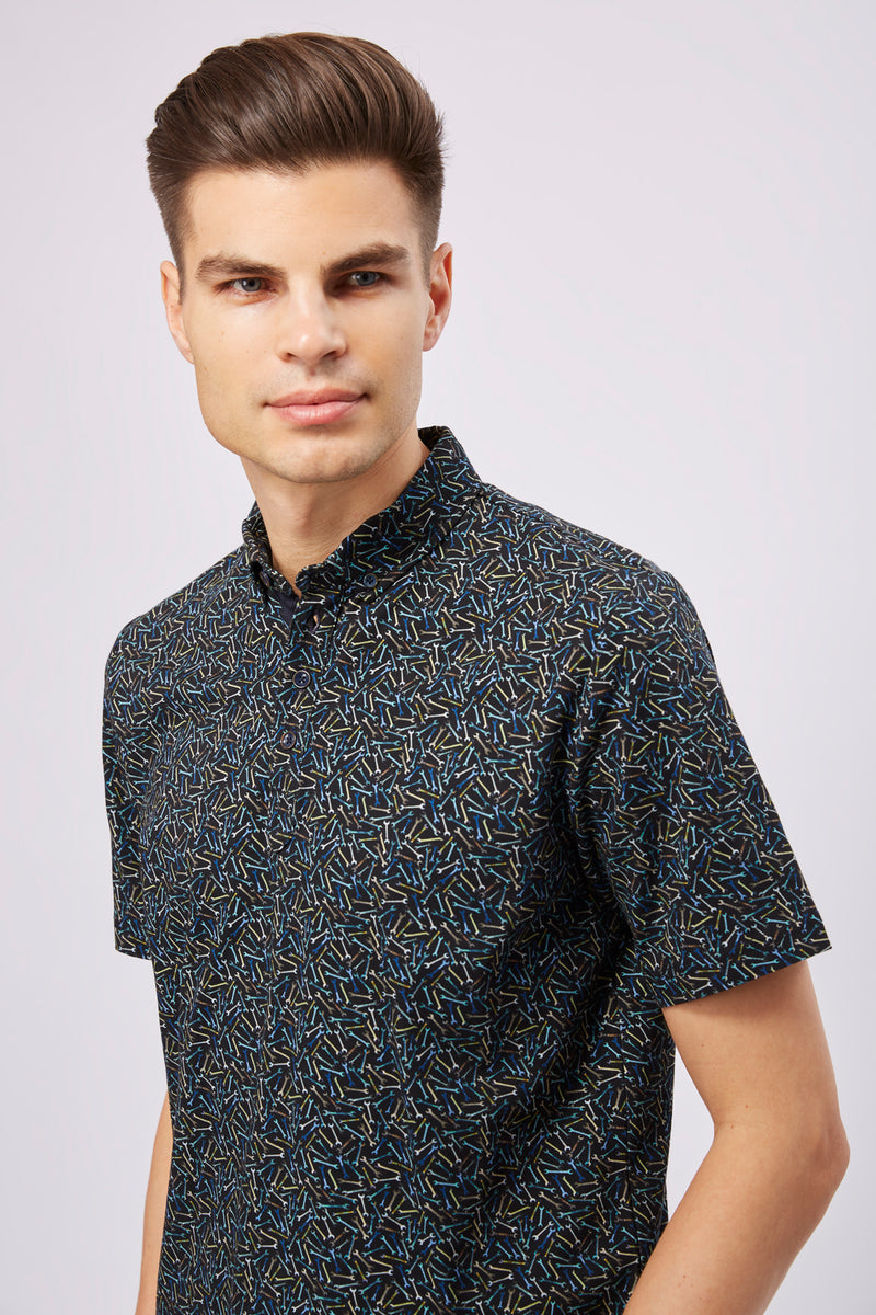 SS23 Leo Blue and Green Wrenches Polo