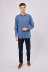 Leo Dodger Blue Linen Shirt